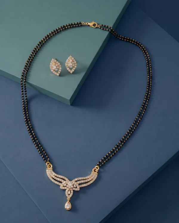Golden Wing Bead Mangalsutra