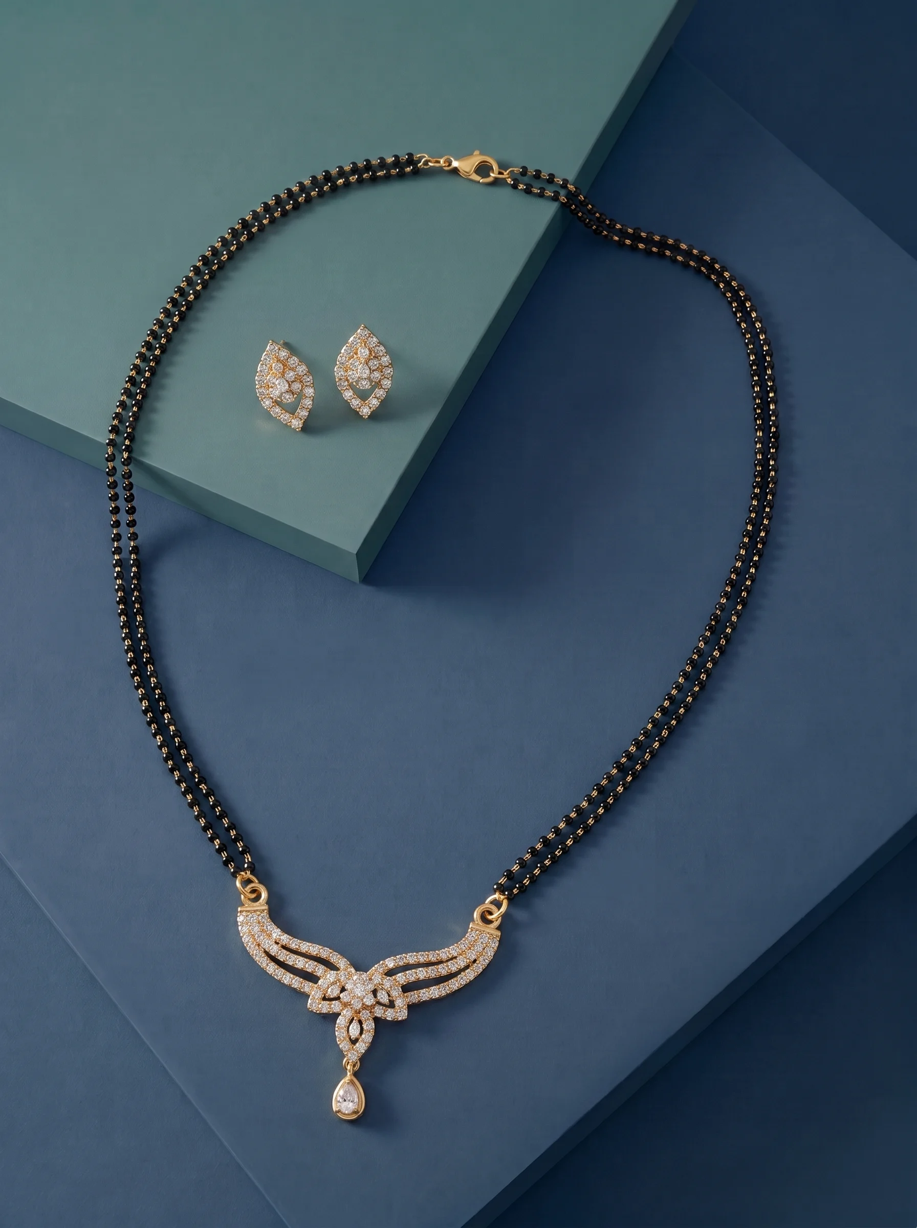 Golden Wing Bead Mangalsutra