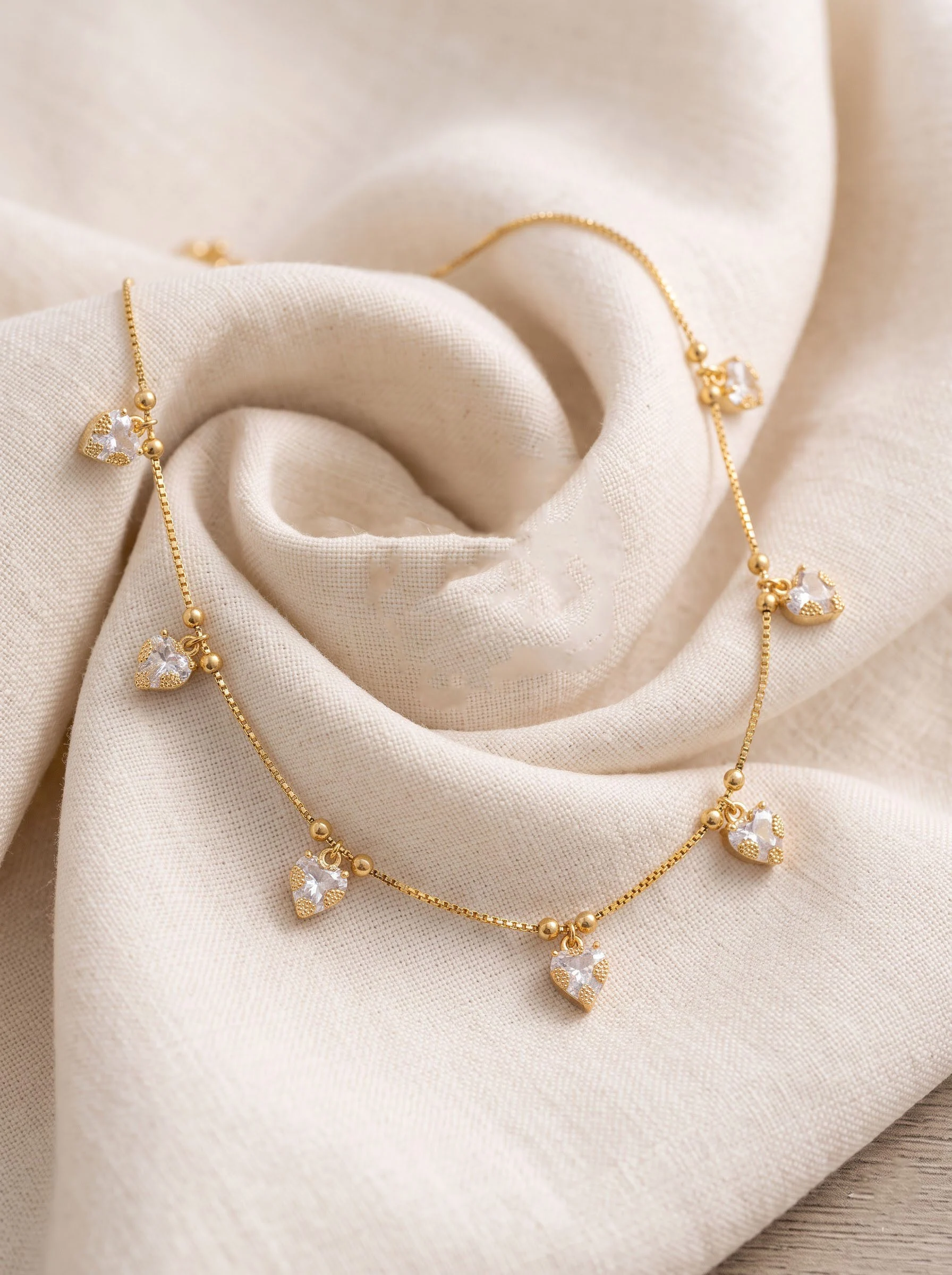 Gold Diamond Heart Necklace - Image 2