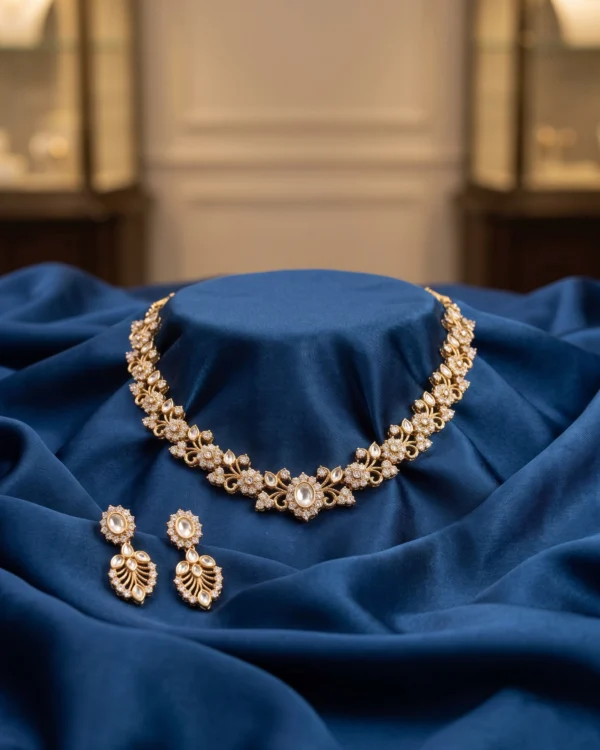 Gold Kundan Pearl Set