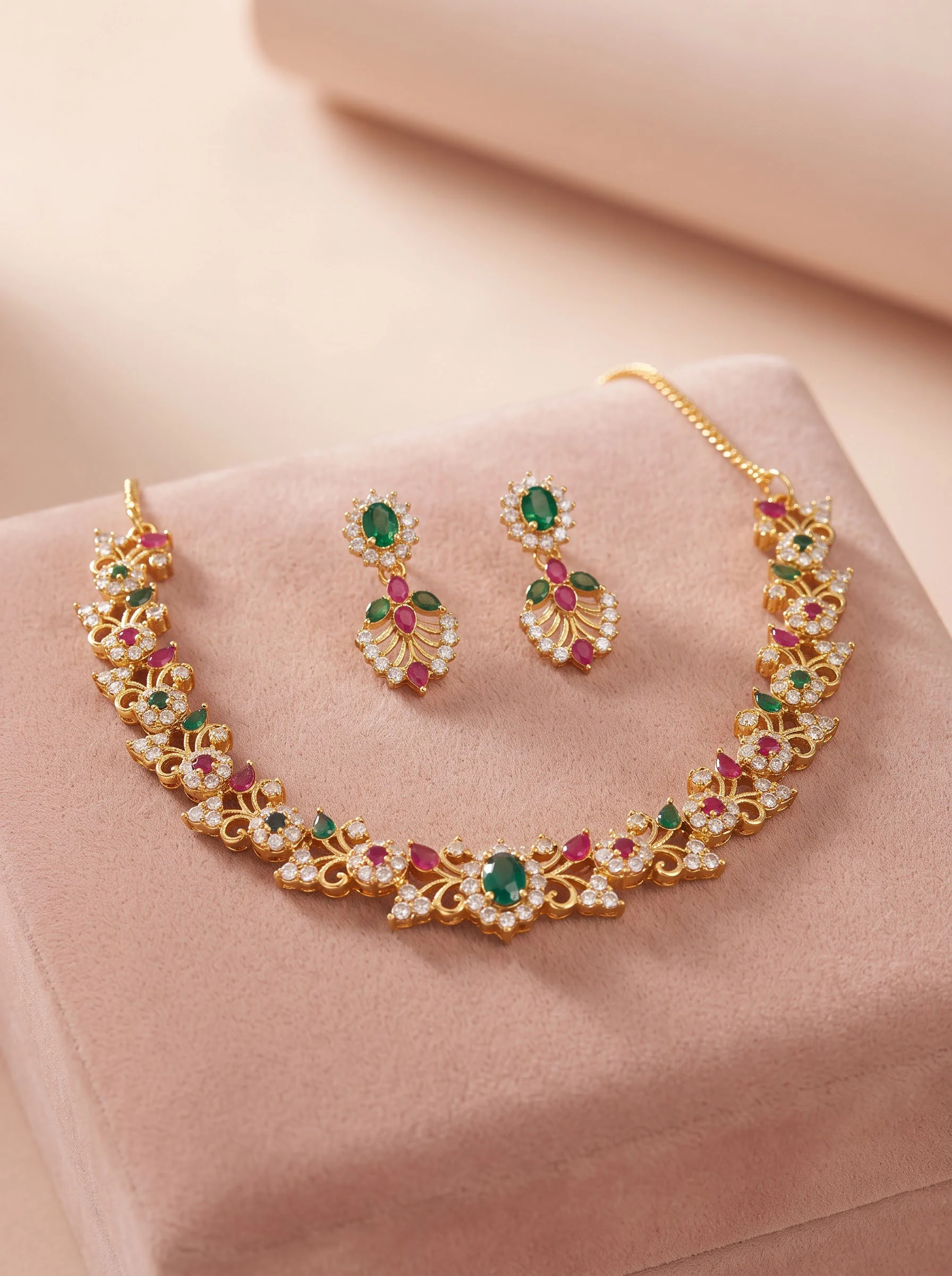 Gold Ruby Emerald Set - Image 3
