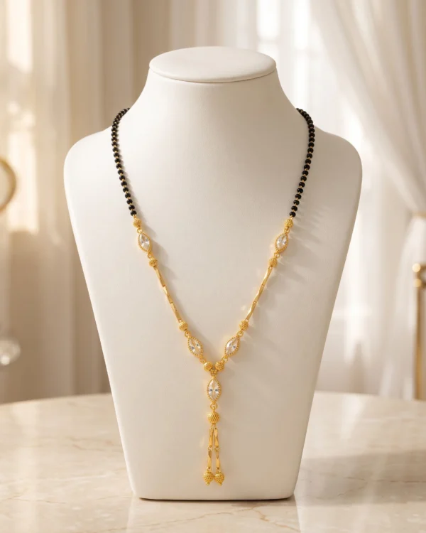 Gold CZ Drop Mangalsutra