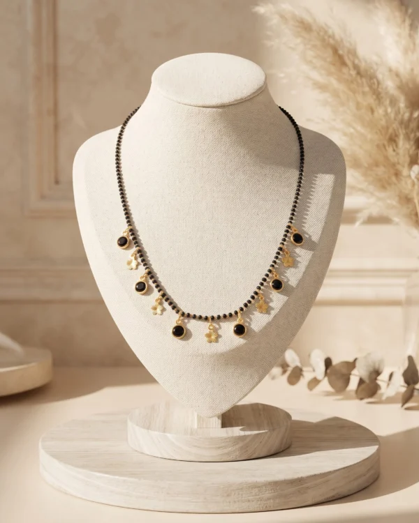 Gold Black Stone Mangalsutra