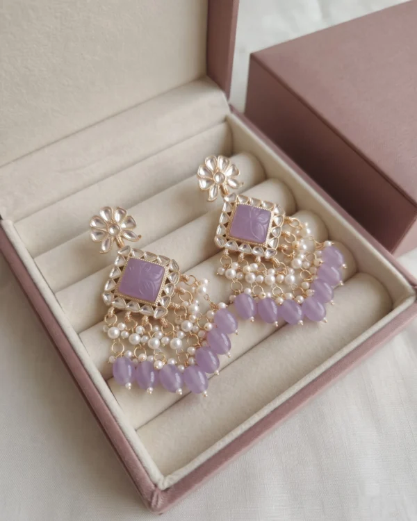 Purple Bead Earrings