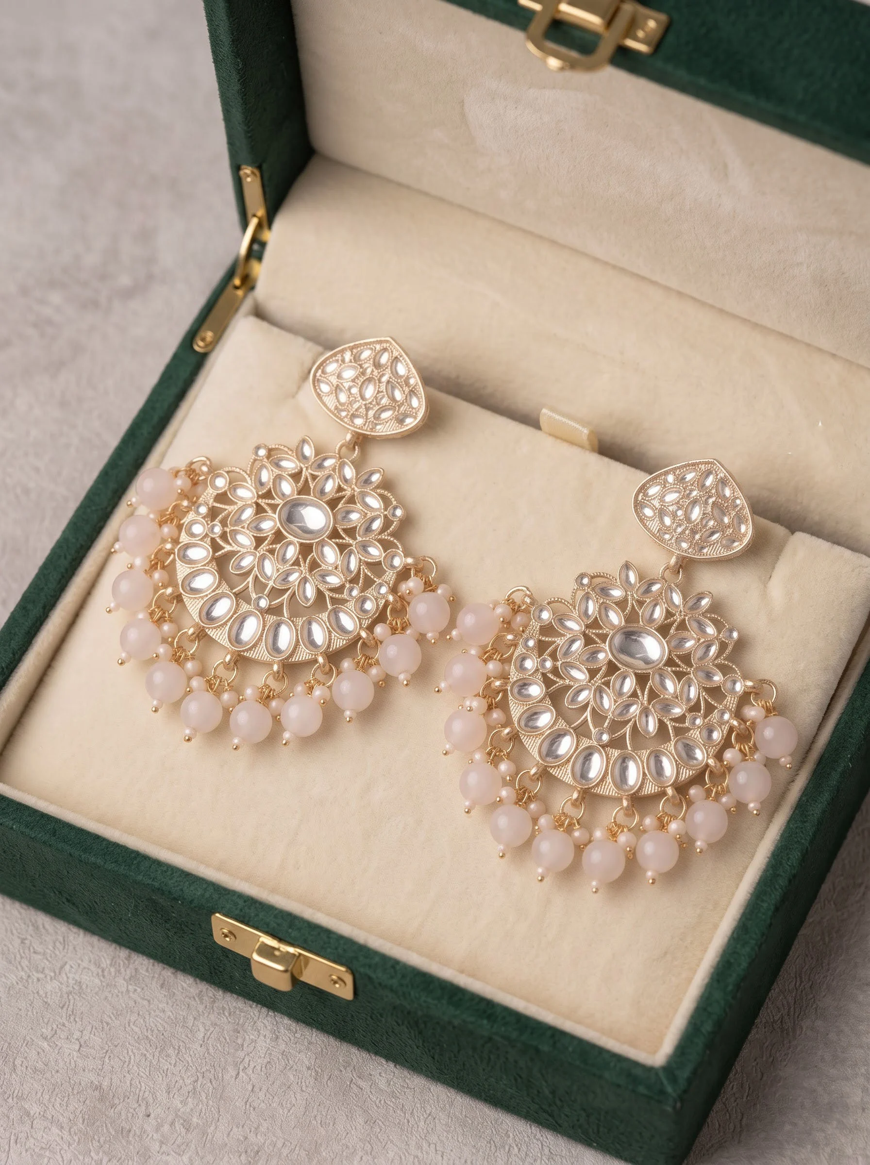 Pearl Chandbali Earrings