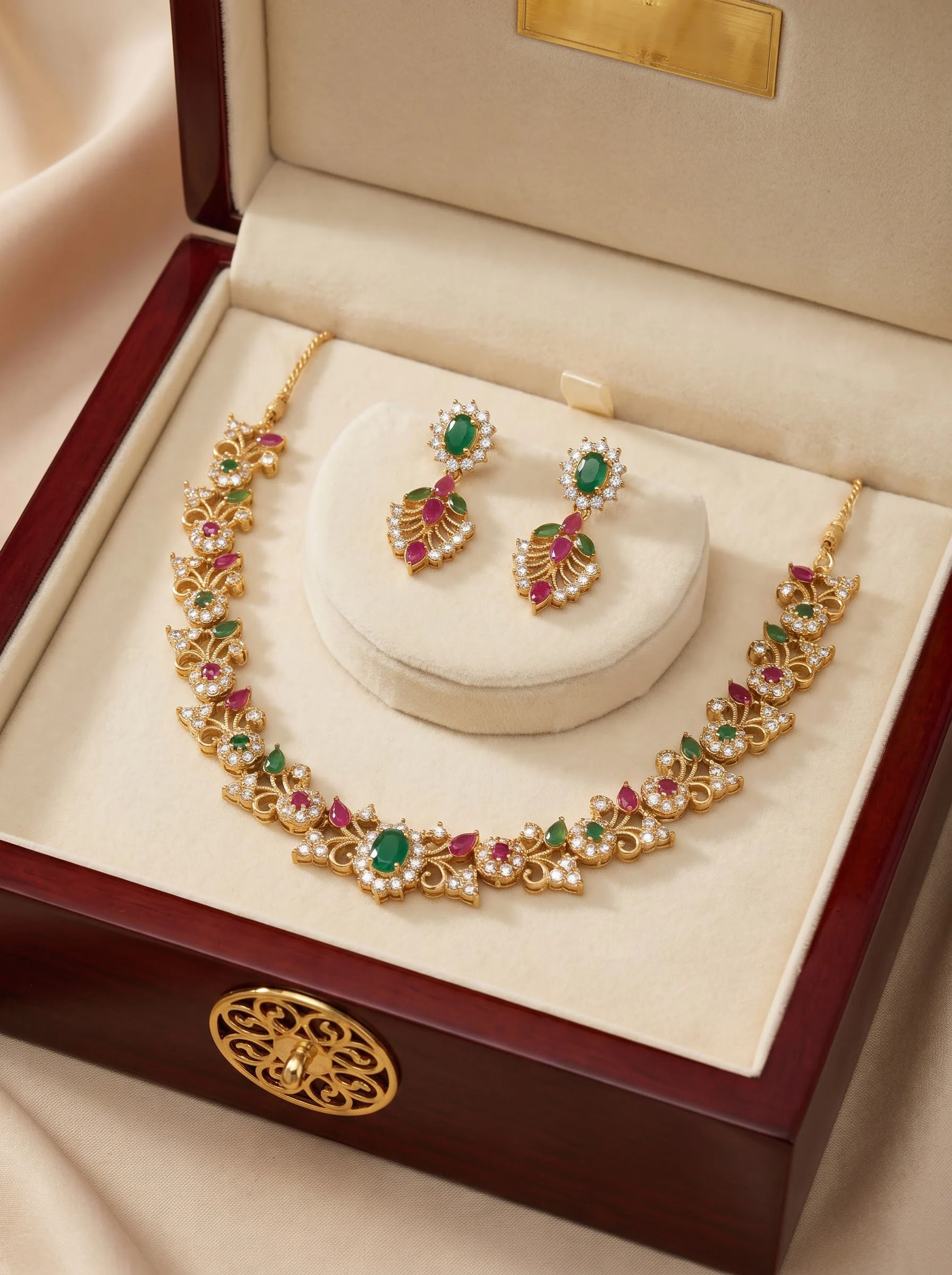 Gold Ruby Emerald Set - Image 4