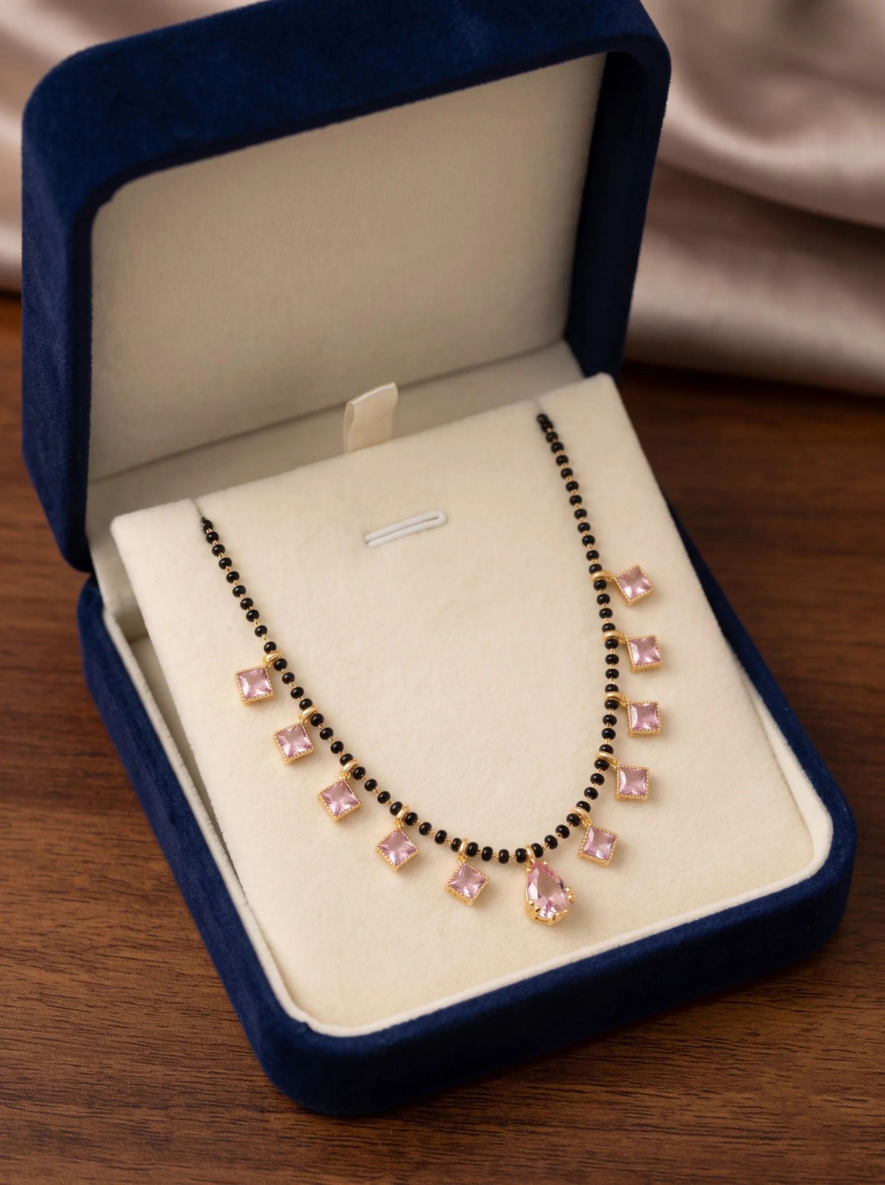 Pink Pearl Drop Mangalsutr