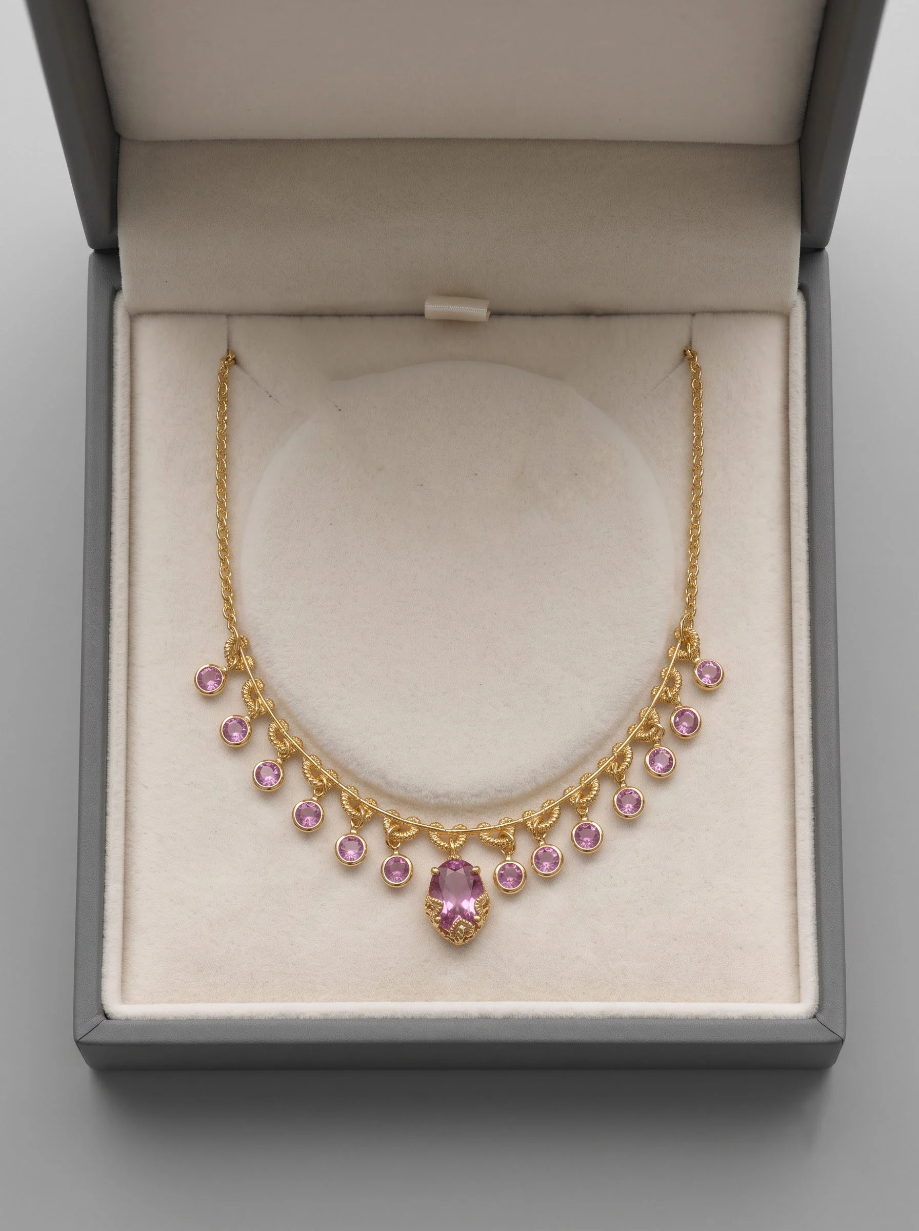 Pink Drop Chain Necklace - Image 4
