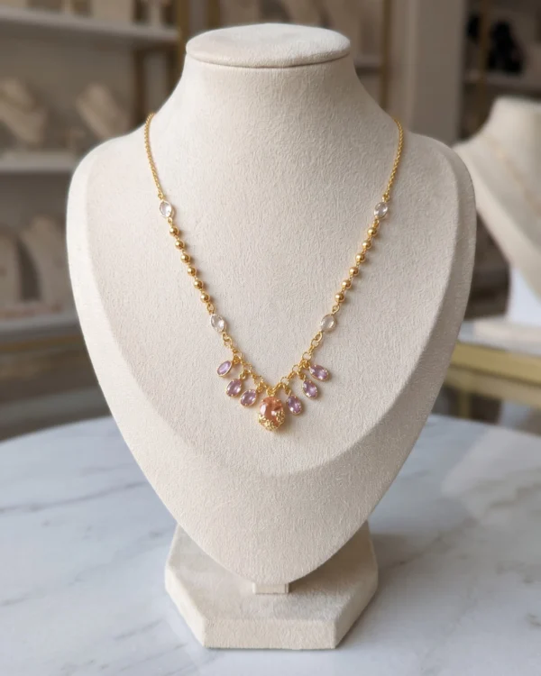 Sparkling Gold Heart Necklace (Copy) (Copy)