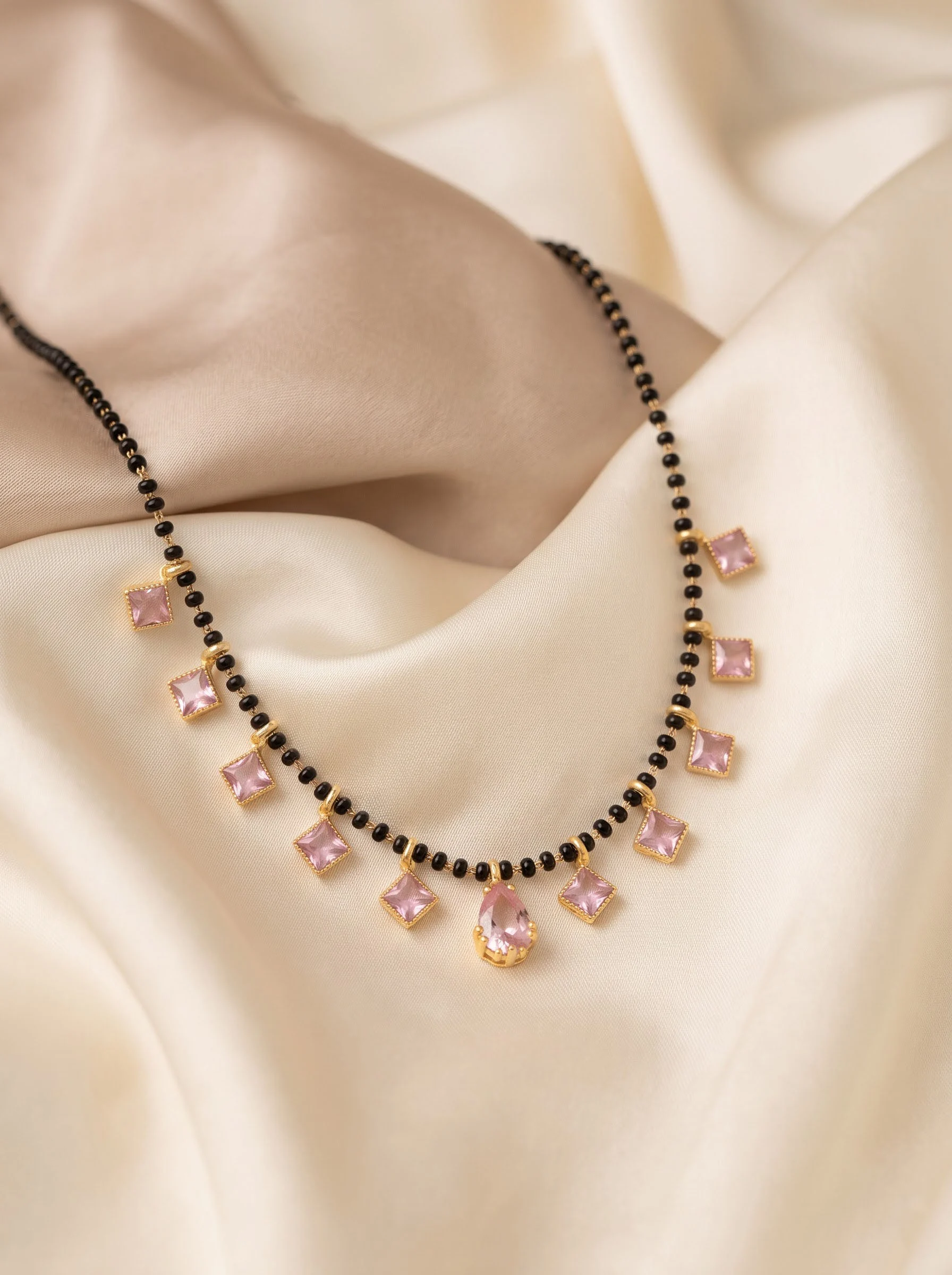 Pink Pearl Drop Mangalsutr - Image 2