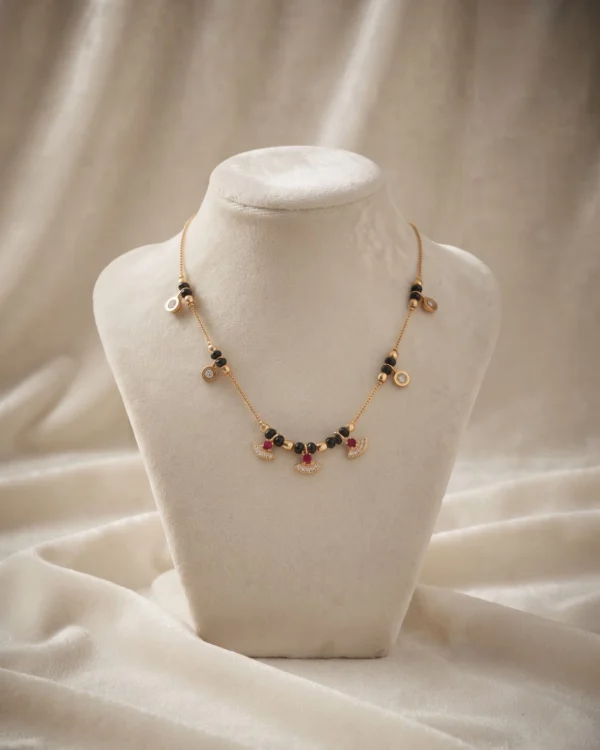 Gold Red Charm Mangalsutra