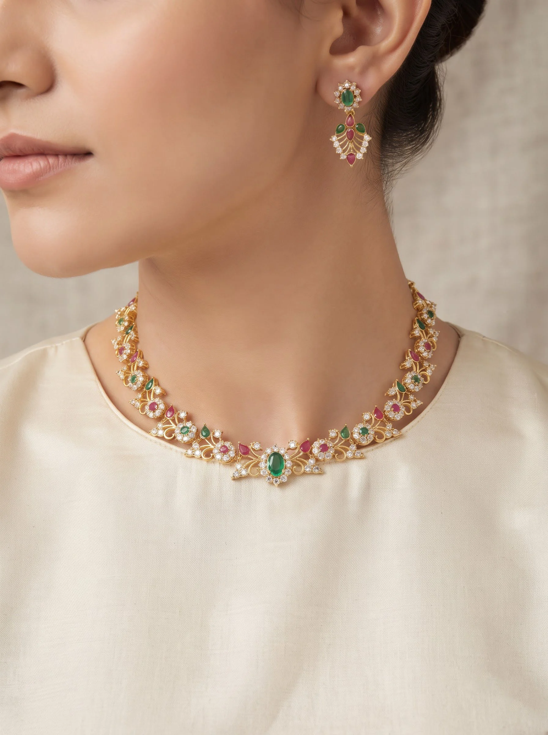 Gold Ruby Emerald Set - Image 5