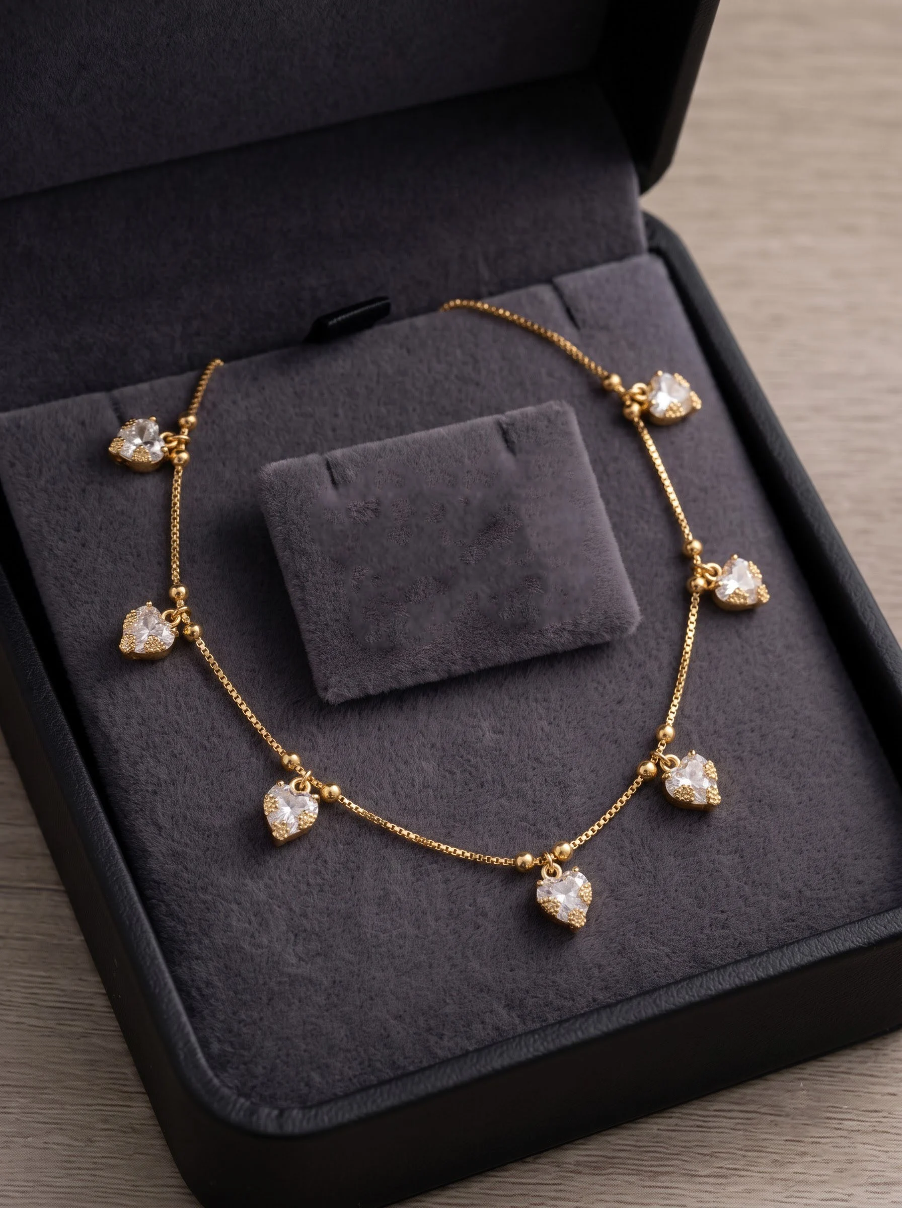 Gold Diamond Heart Necklace