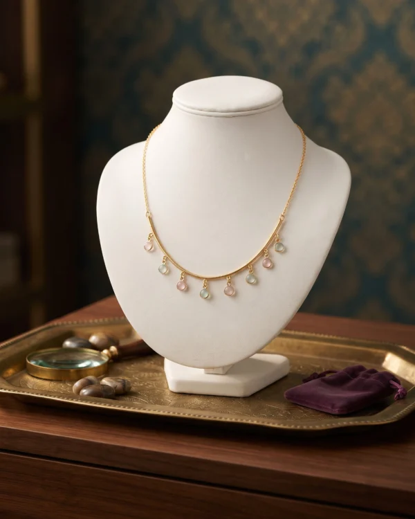 Gold Pastel Stone Necklace