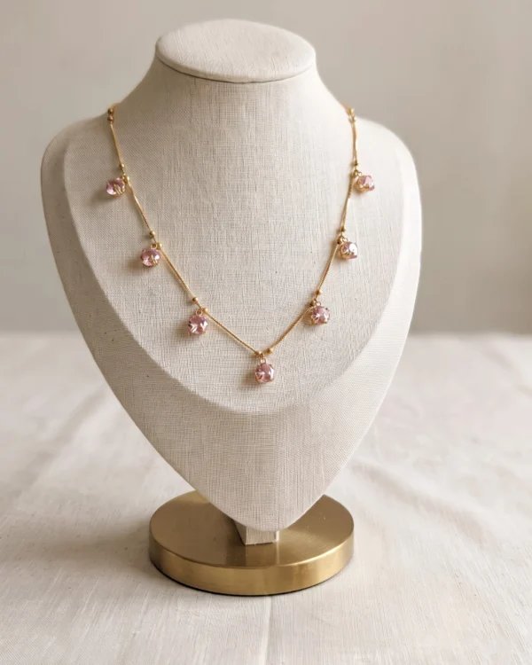 Gold Blush Pink Necklace