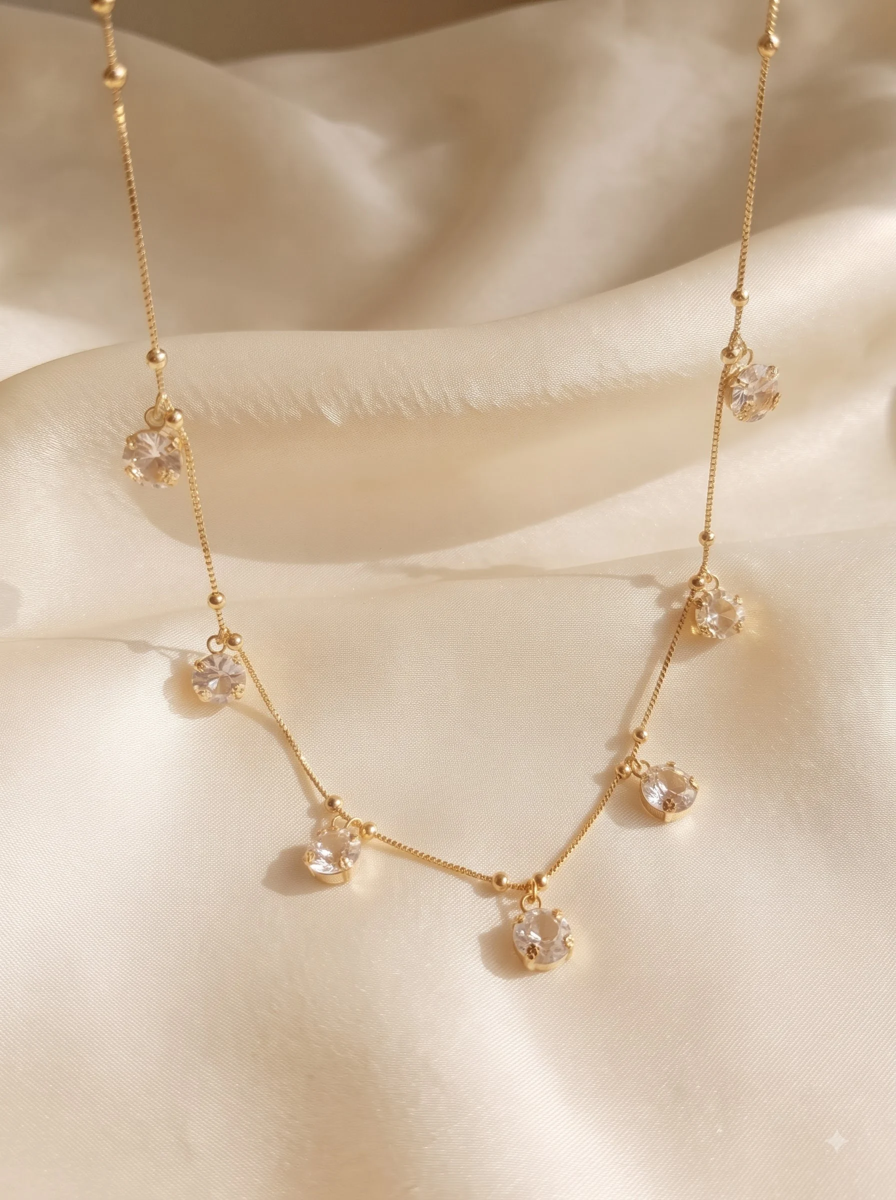 Gold Diamond Necklace - Image 3