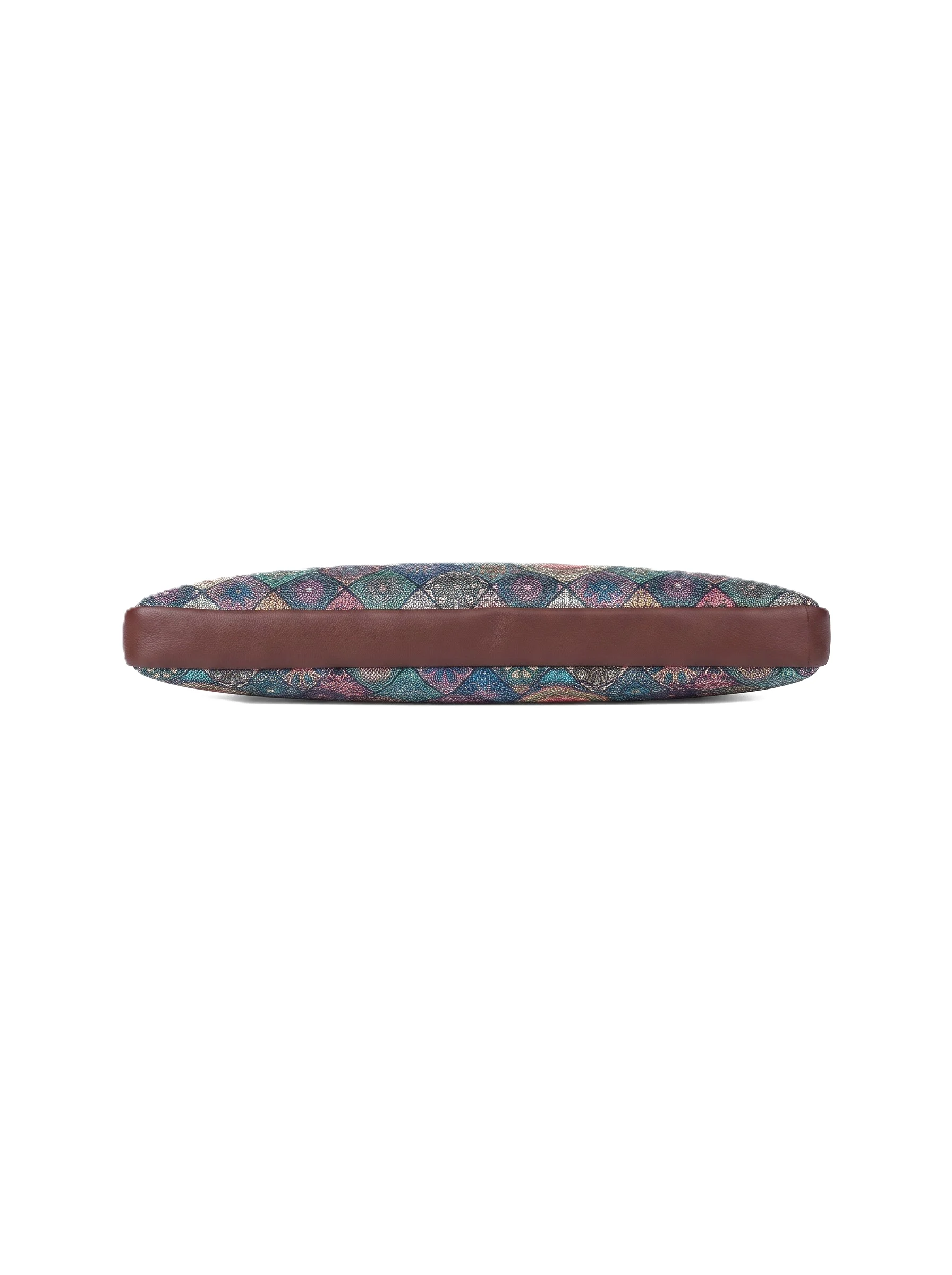 Teal Floral Print Laptop Bag - Image 5