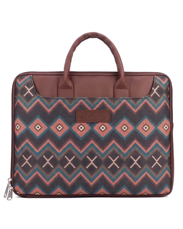 Chevron Geometric Print Laptop Bag