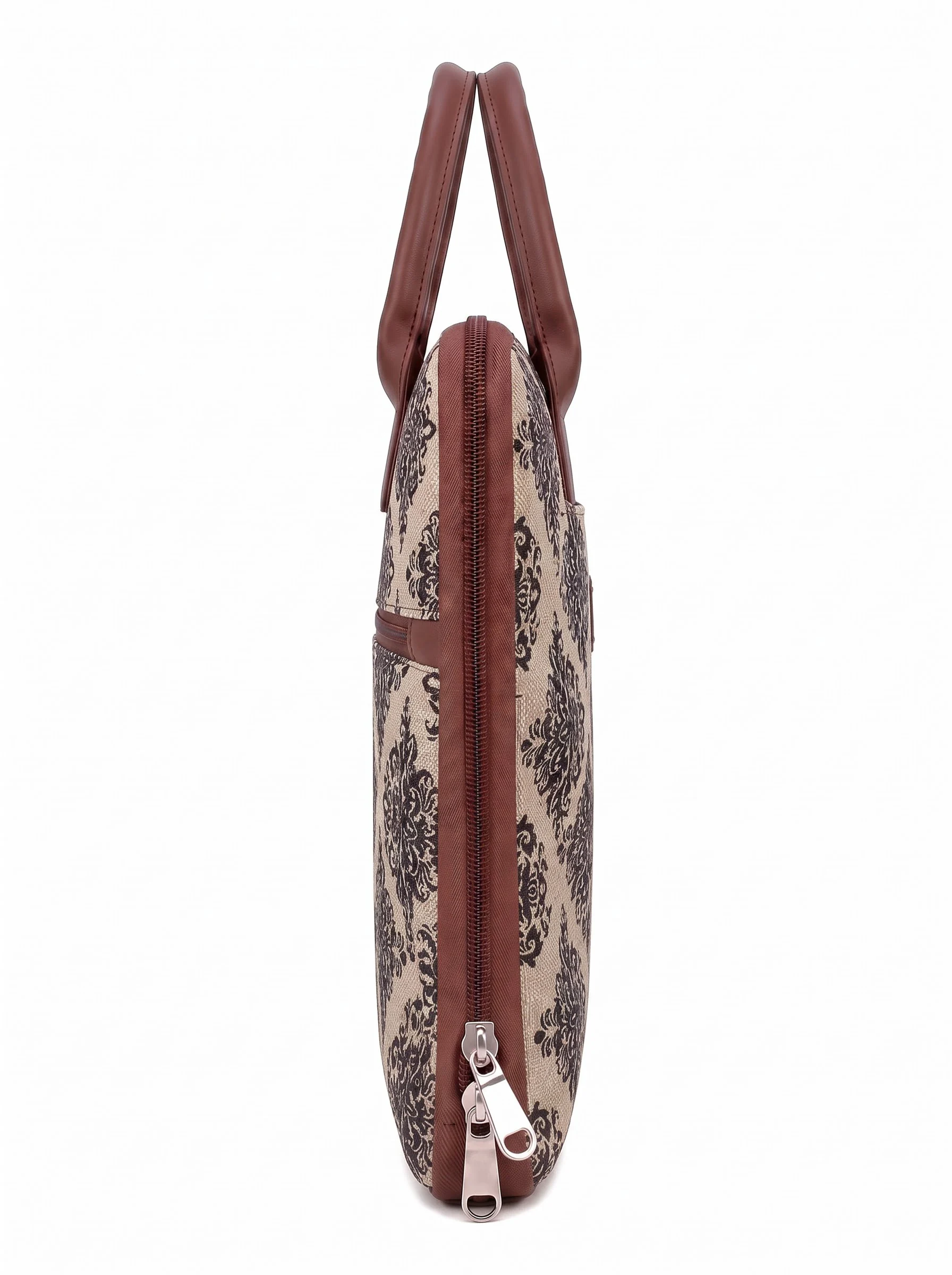 Cream Damask Print Laptop Bag - Image 5