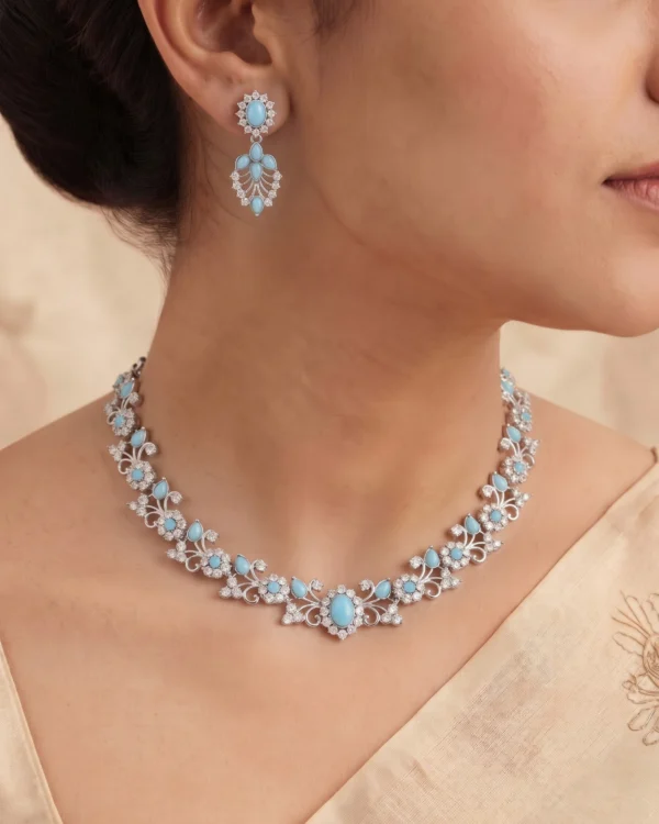 Pink Stone Antique Silver Necklace (Copy)