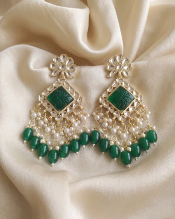 Green Bead Earrings