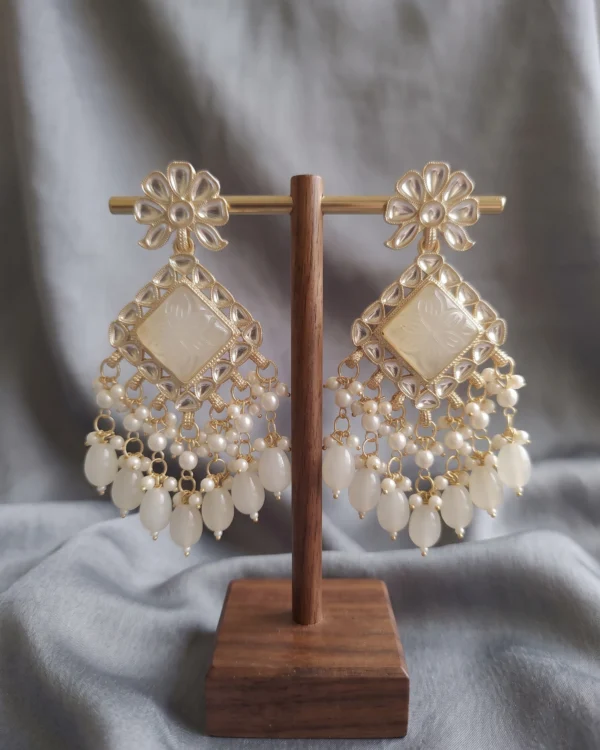 White Pearl Earrings