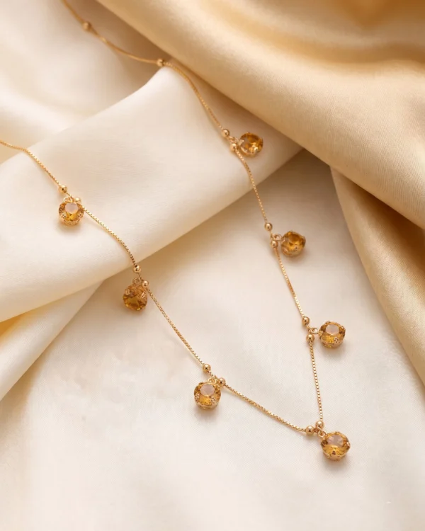 Gold Yellow Floral Necklace