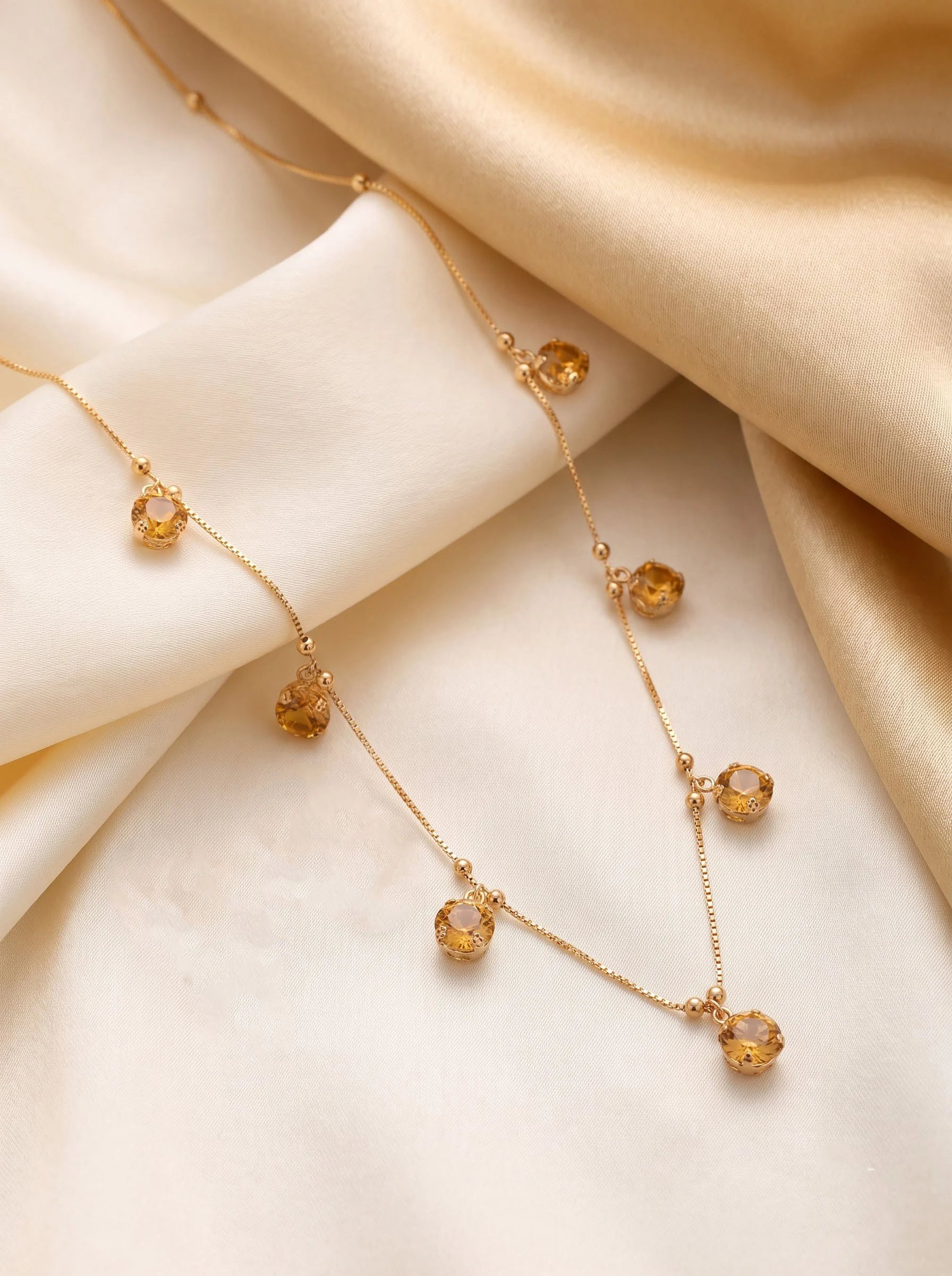 Gold Yellow Floral Necklace