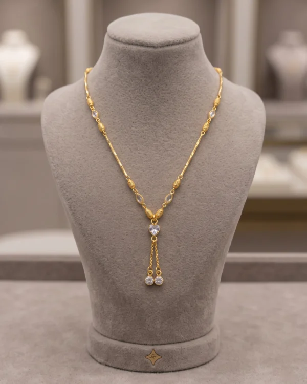 Sparkling Gold Heart Necklace (Copy)