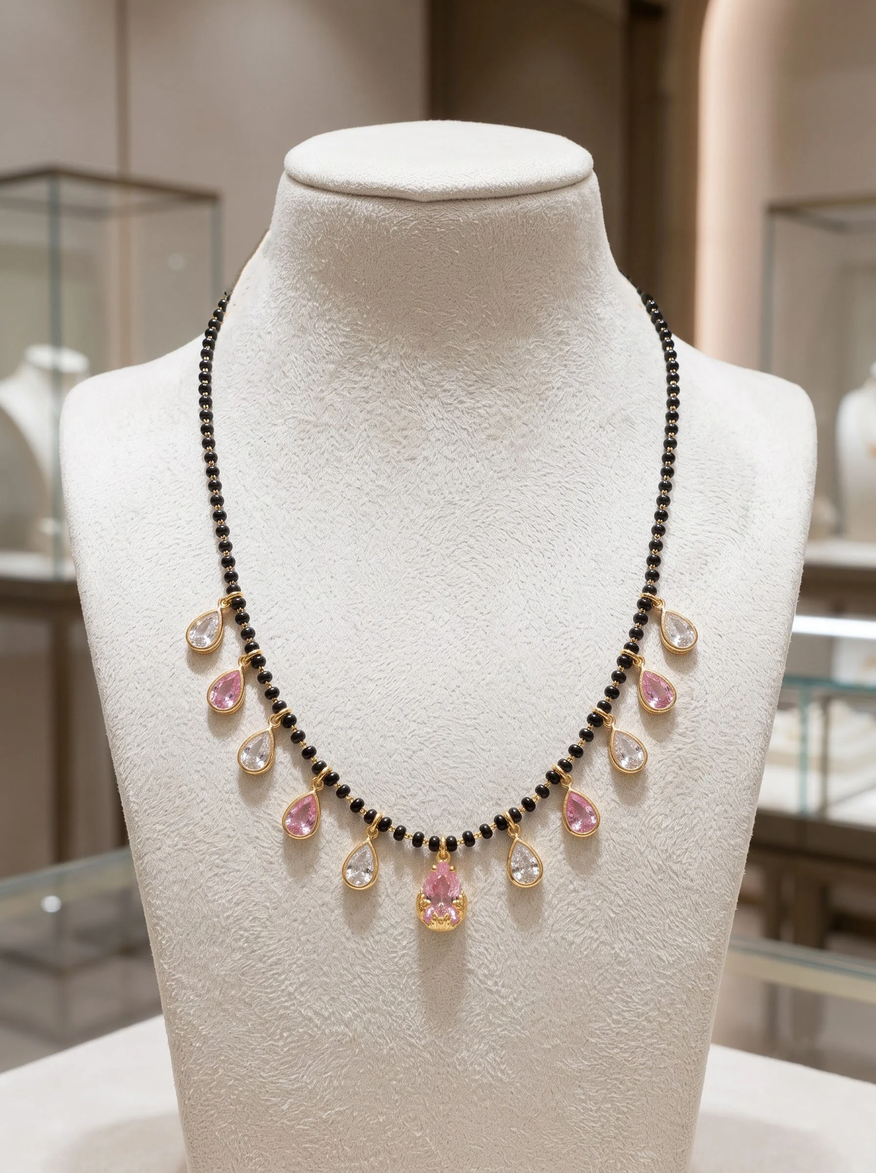 Black Beads Mangalsutra for Women - Image 3