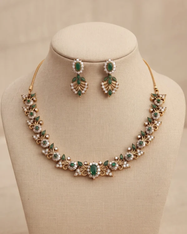Pearl Floral Antique Jewelry Set