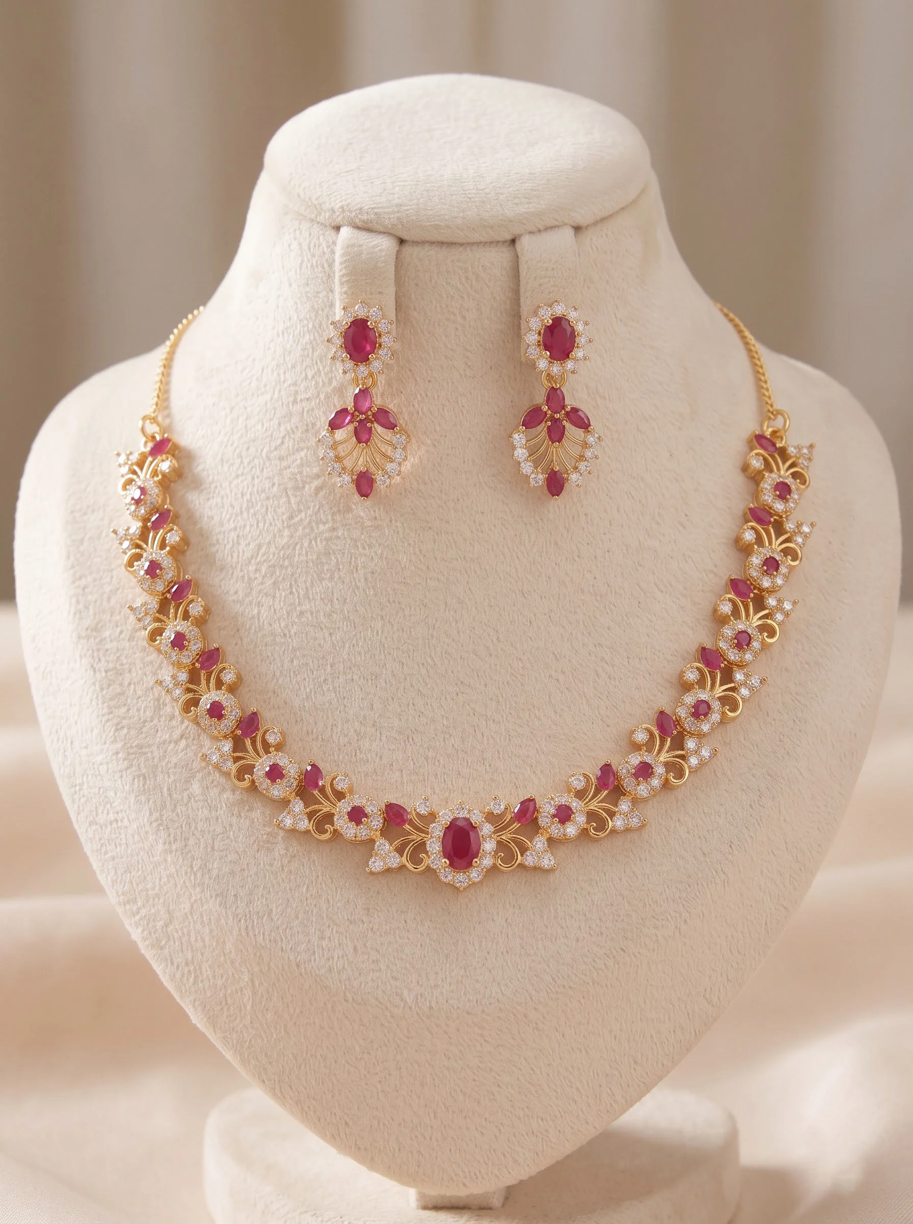 Gold Ruby Pearl Set - Image 5