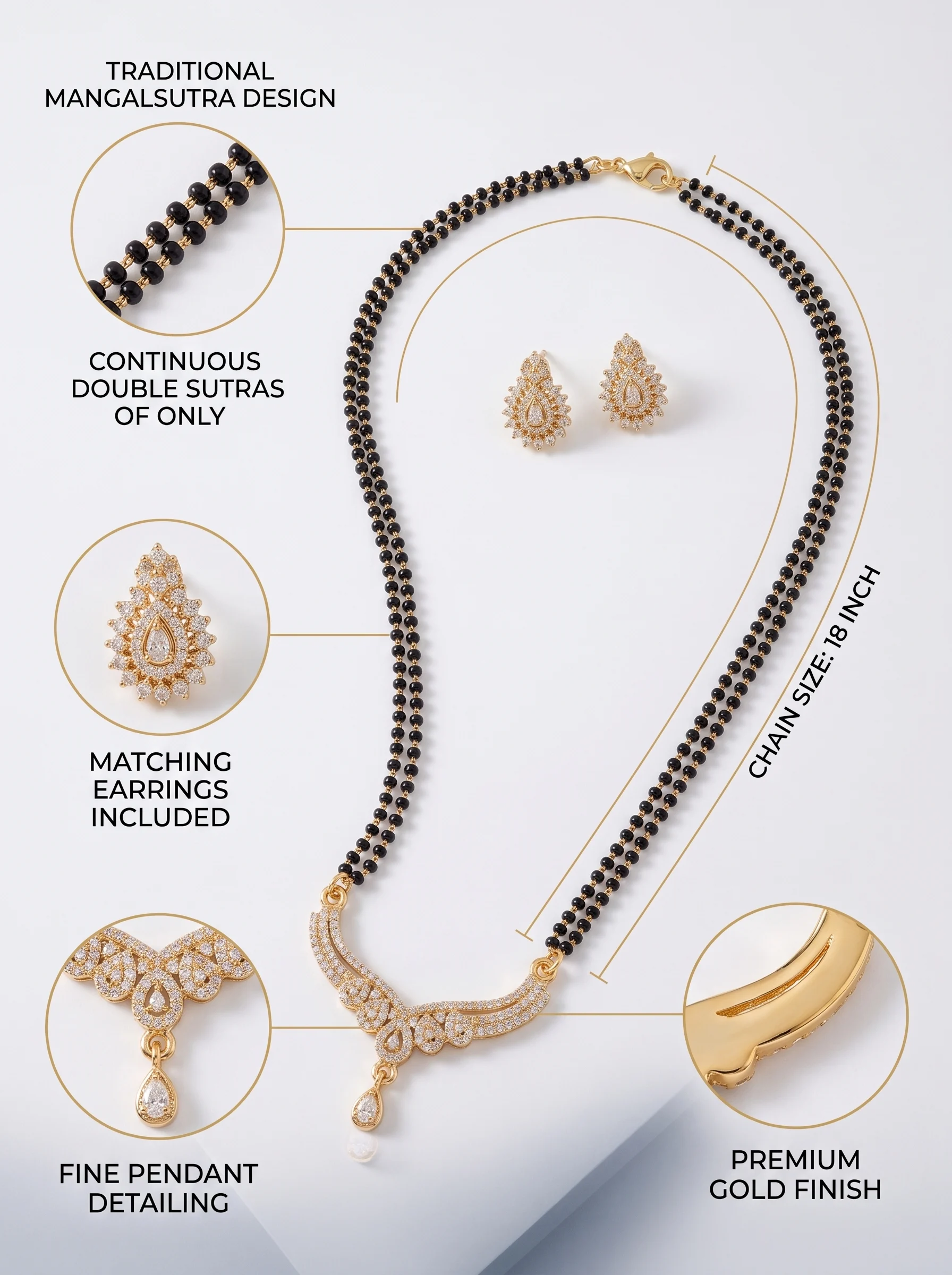 Royal Pearl Drop Mangalsutra - Image 4