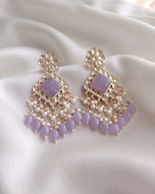 Purple Bead Earrings