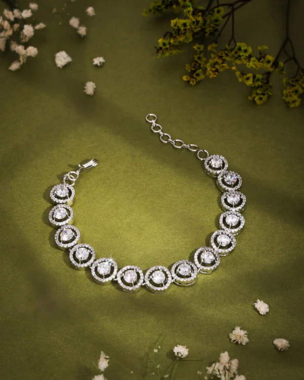 White Crystal Tennis Bracelet
