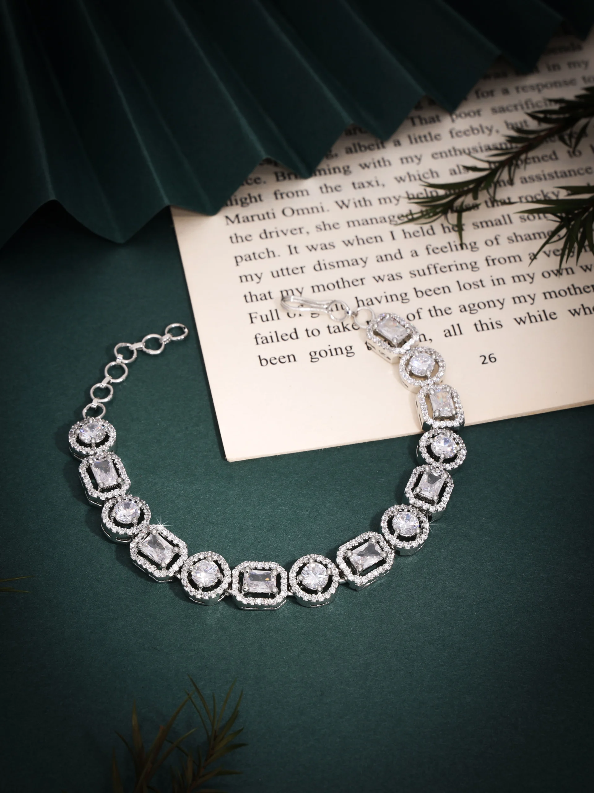 White Crystal Link Bracelet