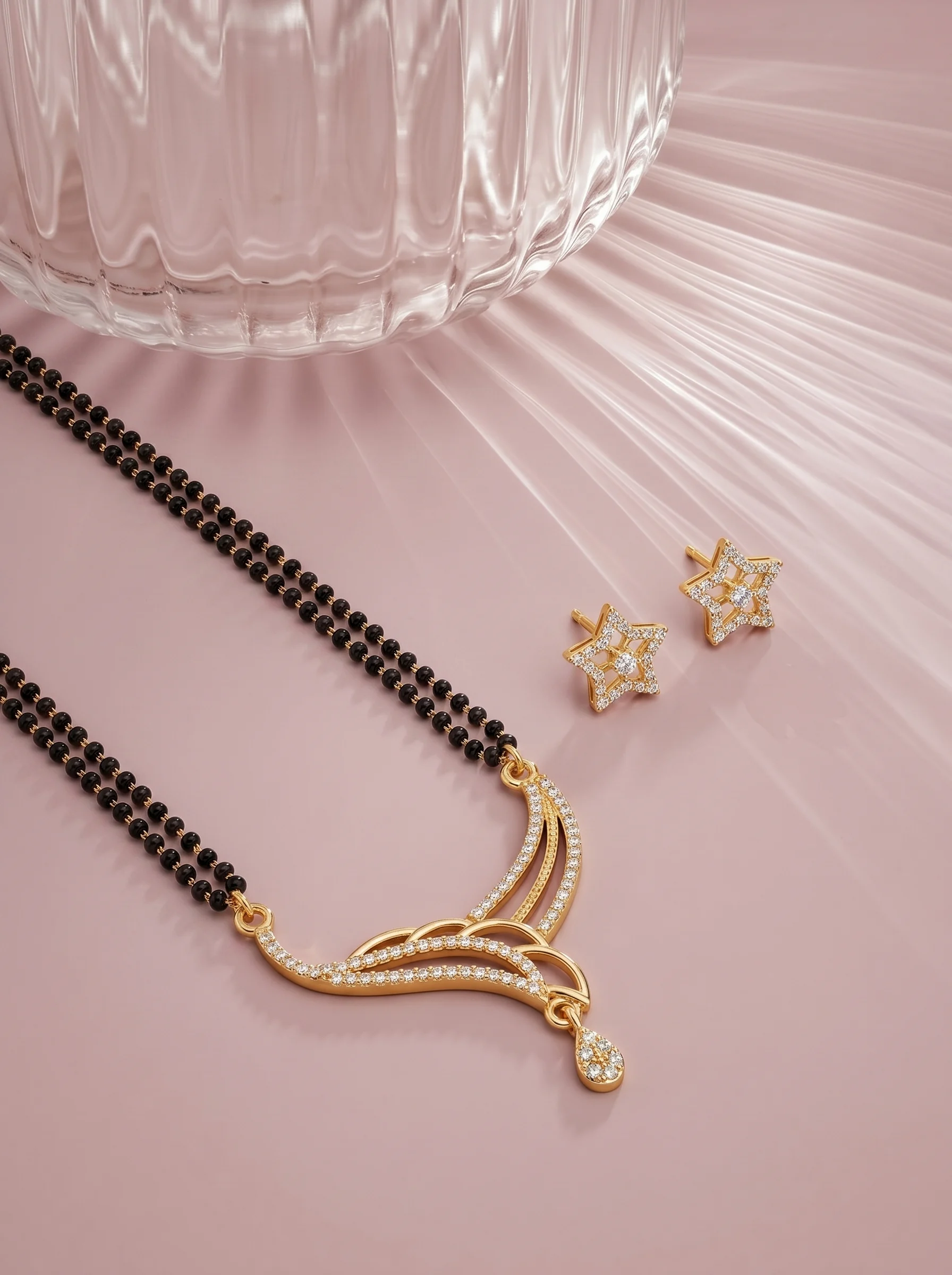 Gold Black Bead Mangalsutra - Image 6