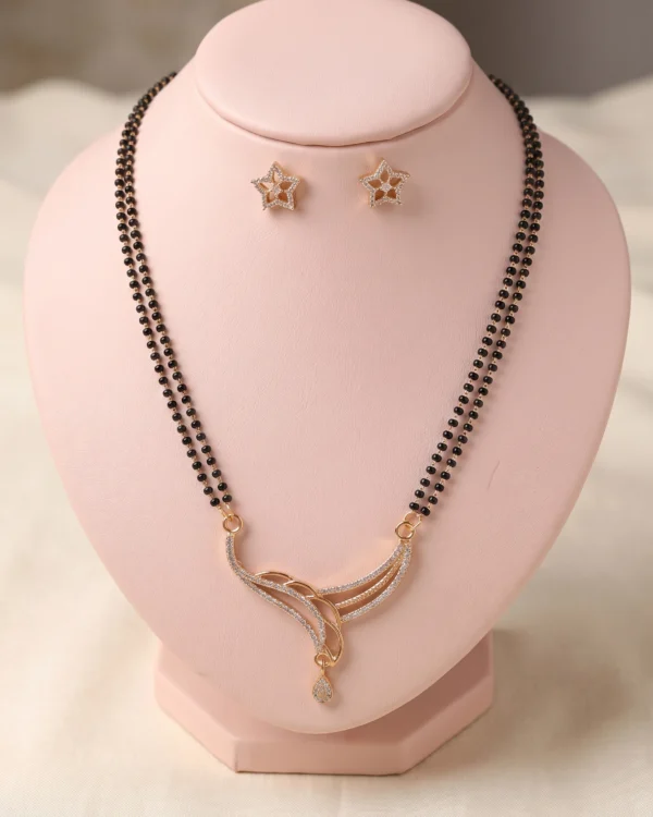 Gold Black Bead Mangalsutra