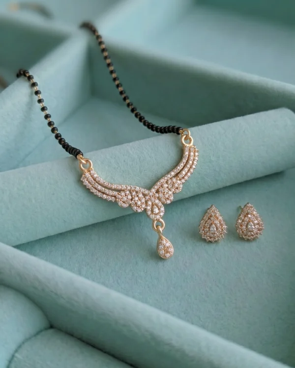 Golden Floral Bead Mangalsutra