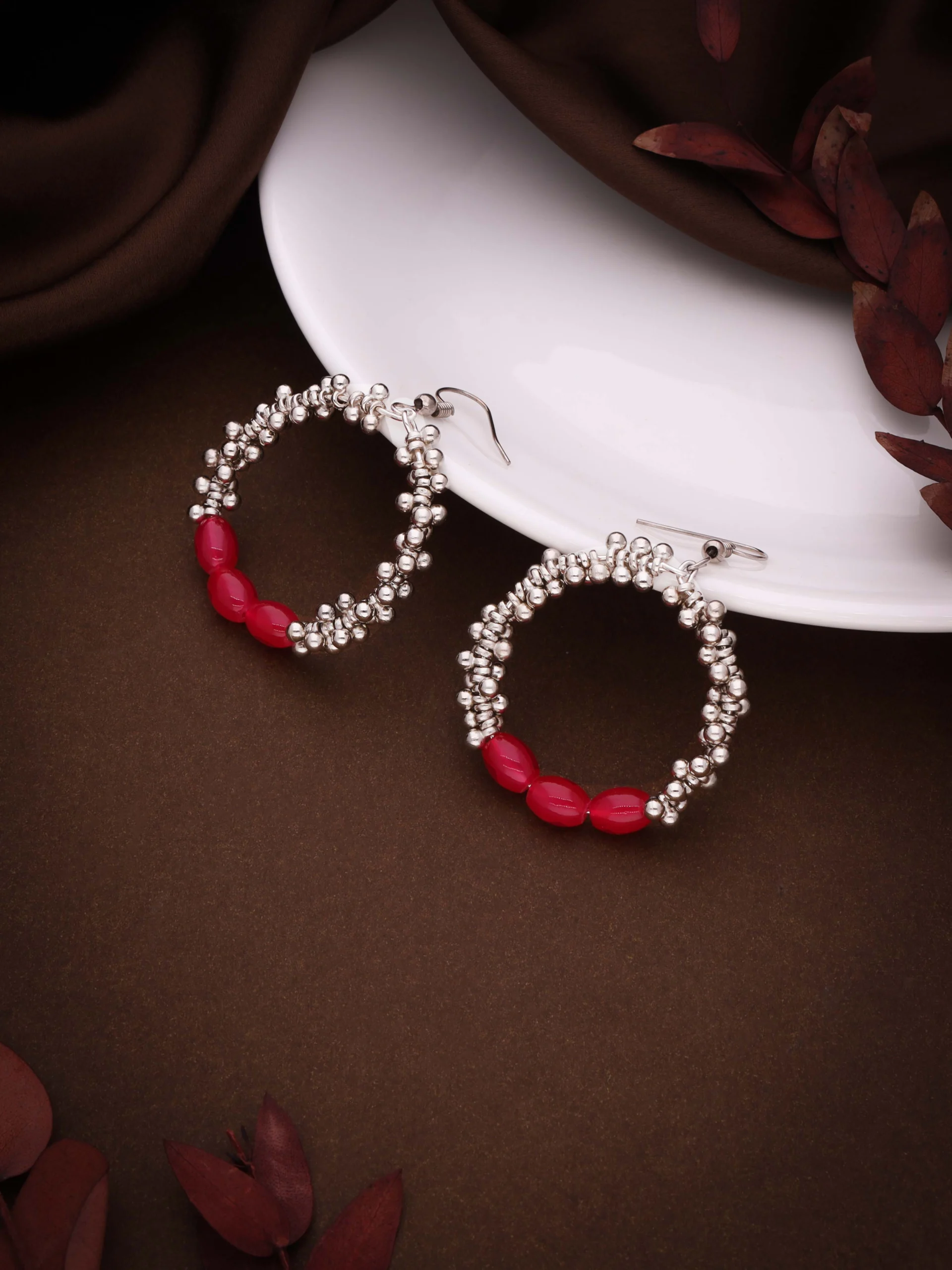 Pink Stone Accents Earrings - Image 4