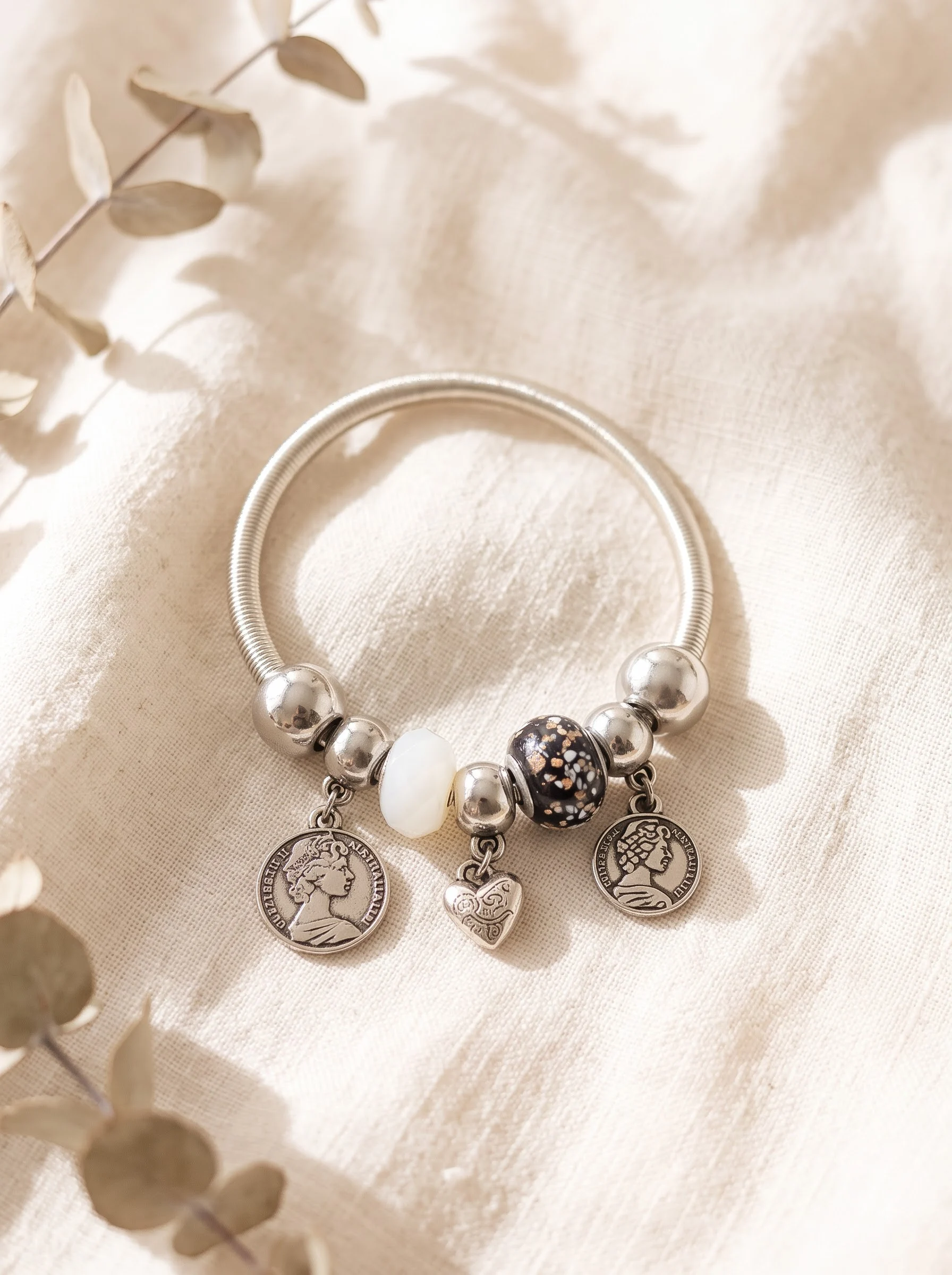 Vintage Silver Plated Charm Bracelet - Image 4