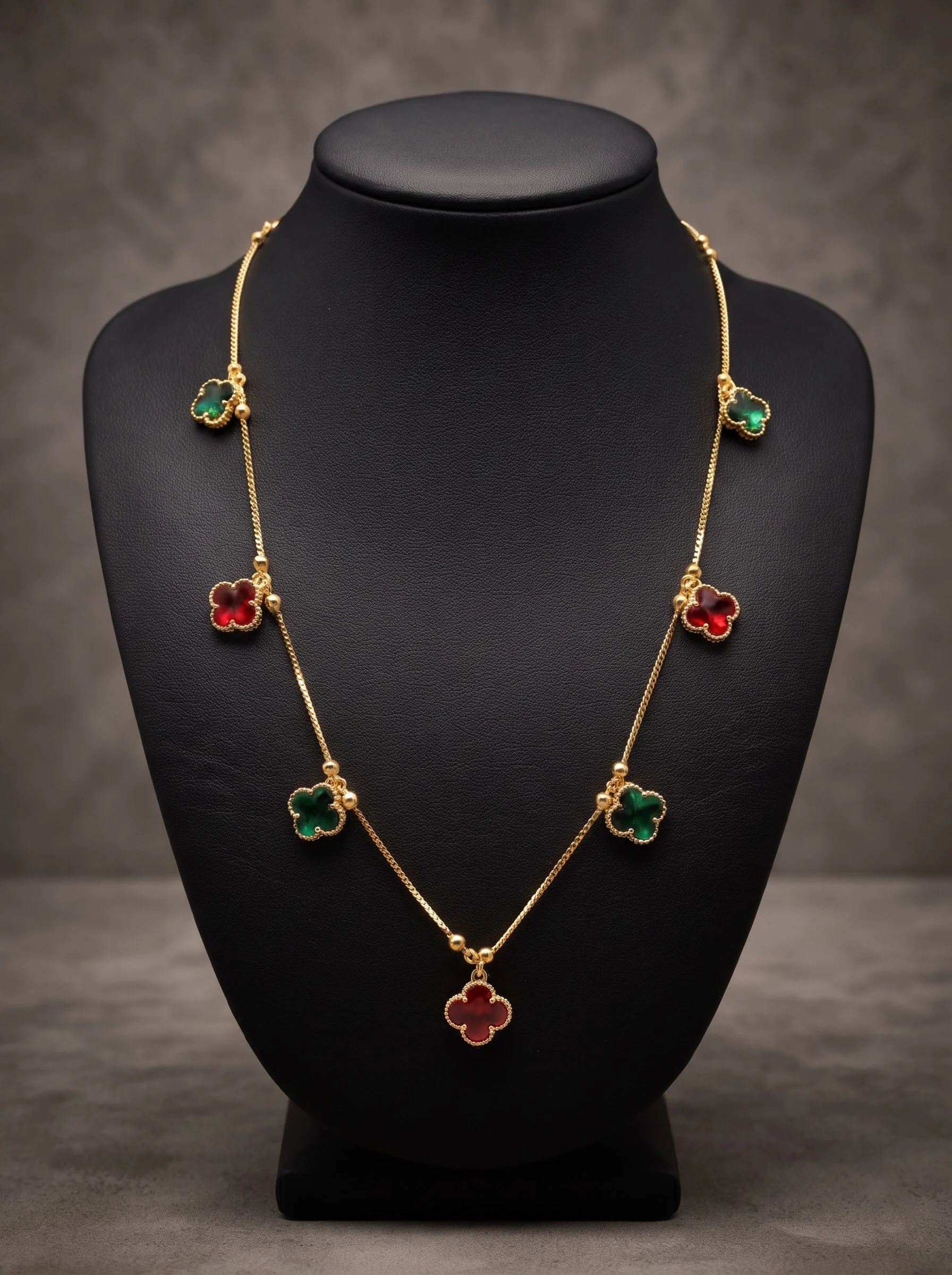 Colorful Flower Charm Necklace - Image 2