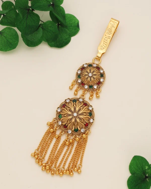 Gold Plated Circular Saree Challa