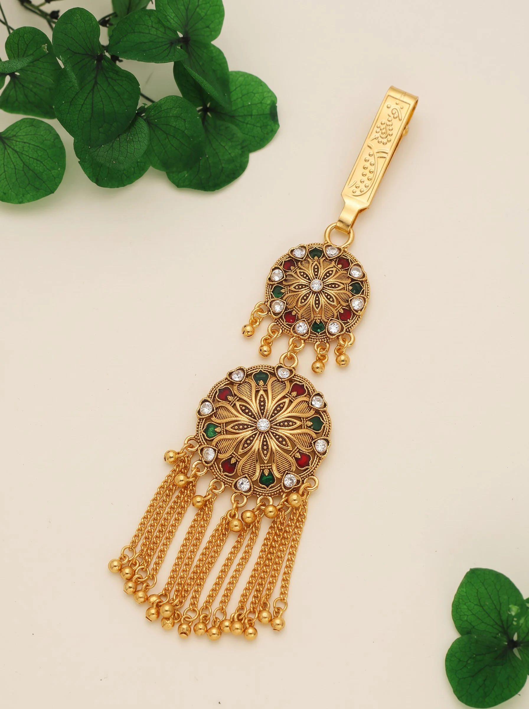 Gold Plated Circular Saree Challa