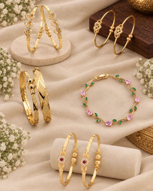 Gold Plated AD Designer Bangles