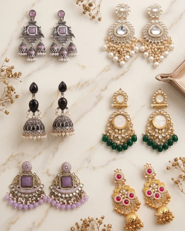 Oxidised Dangler Earrings Combo