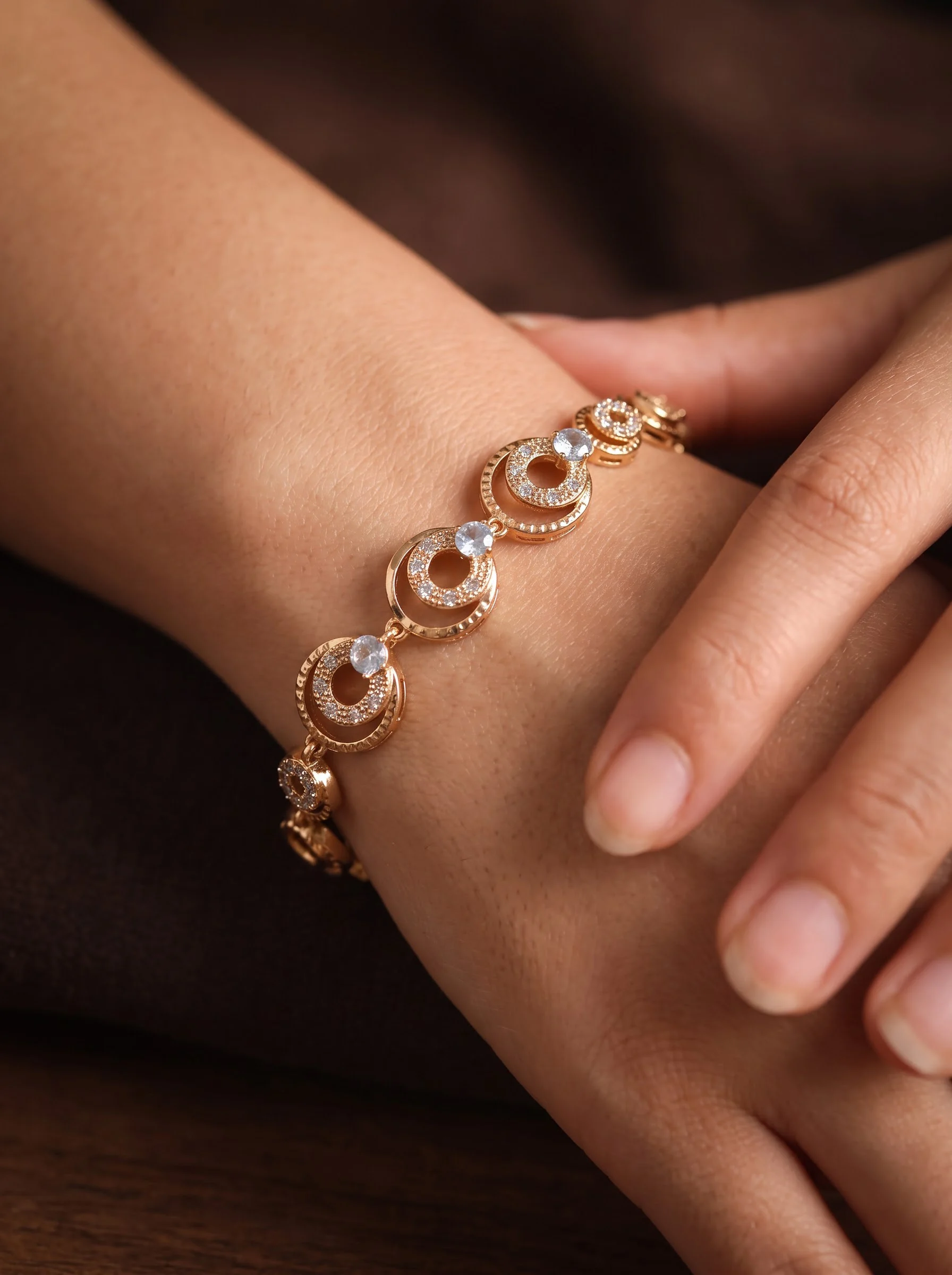 American Diamond Circular Bracelet - Image 2