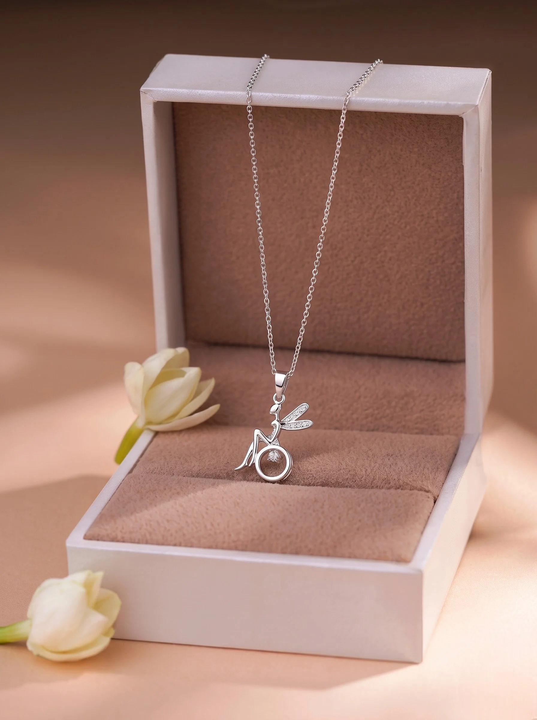 Silver Fairy Charm Chian Pendant - Image 3