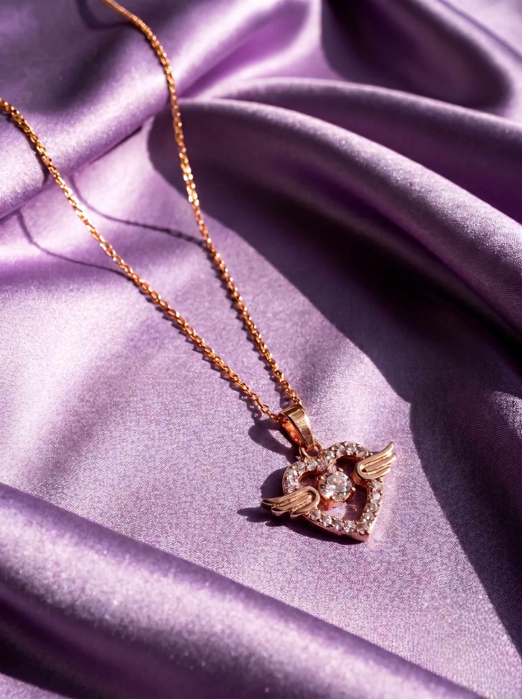 Gold Plated Heart Chian Pendant - Image 4
