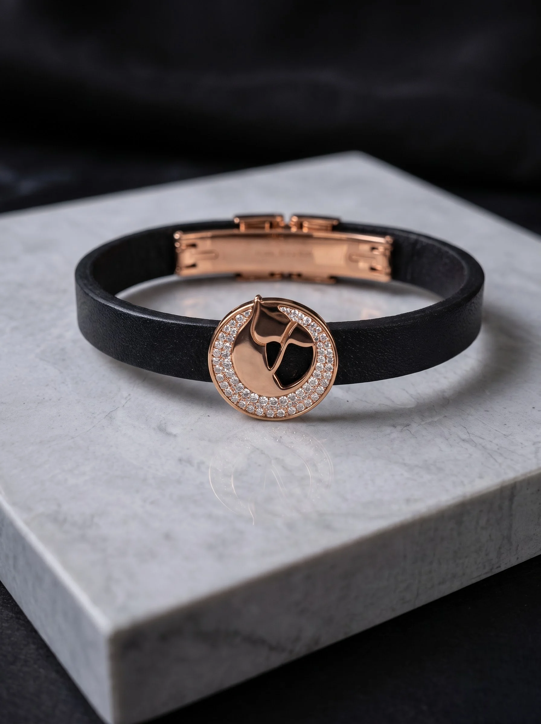 Premium Black Leather Bracelet